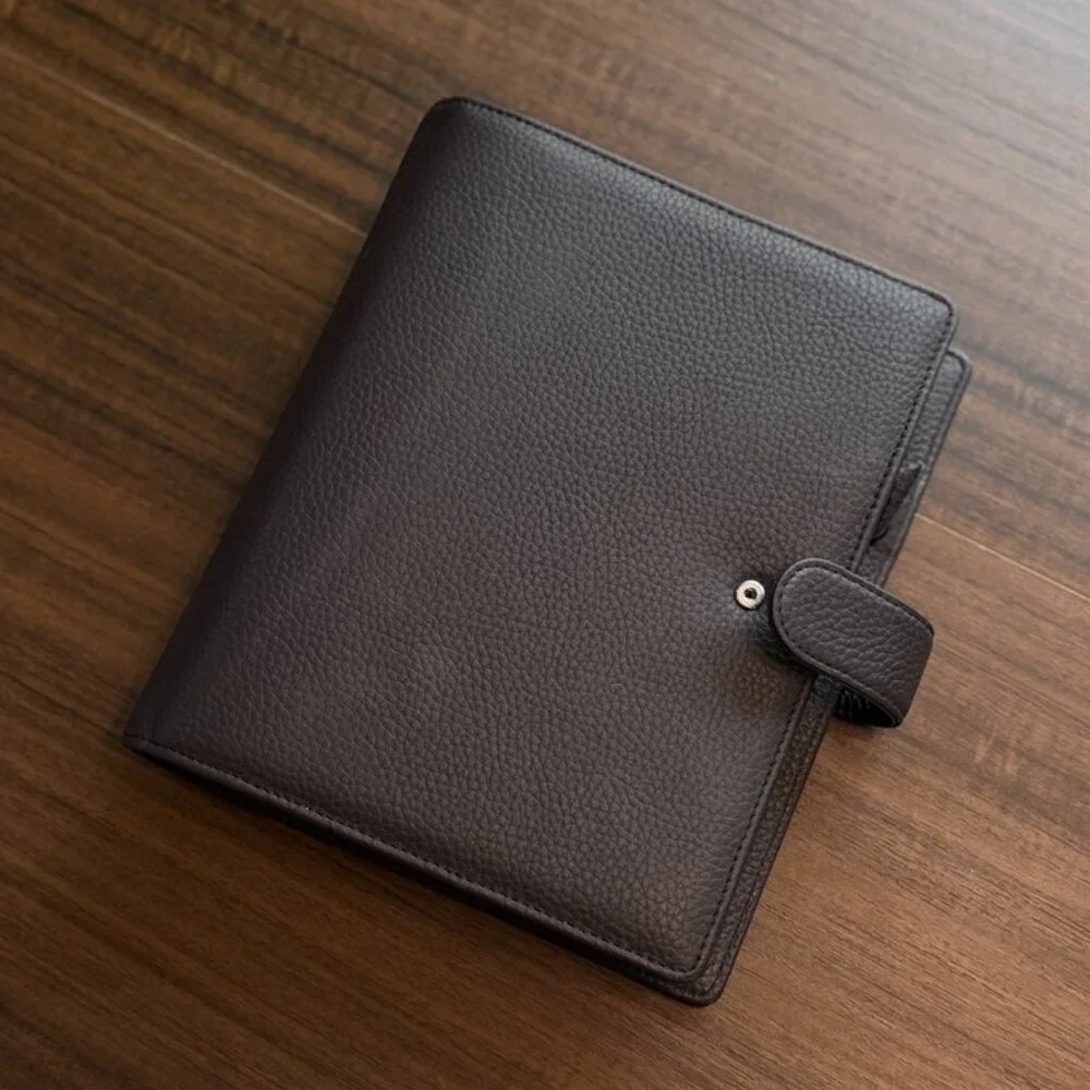 Filofax Norfolk A5 Leather Organizer & Cloth & Paper accessories